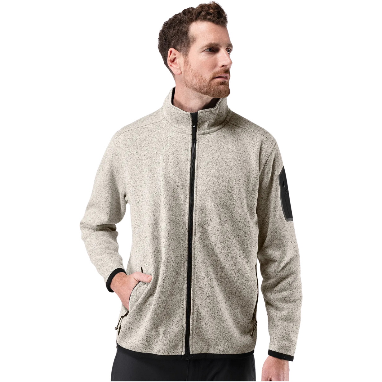 2026 Zhik Mens Knit Fleece JKT-0059-M-LGY - Light Grey